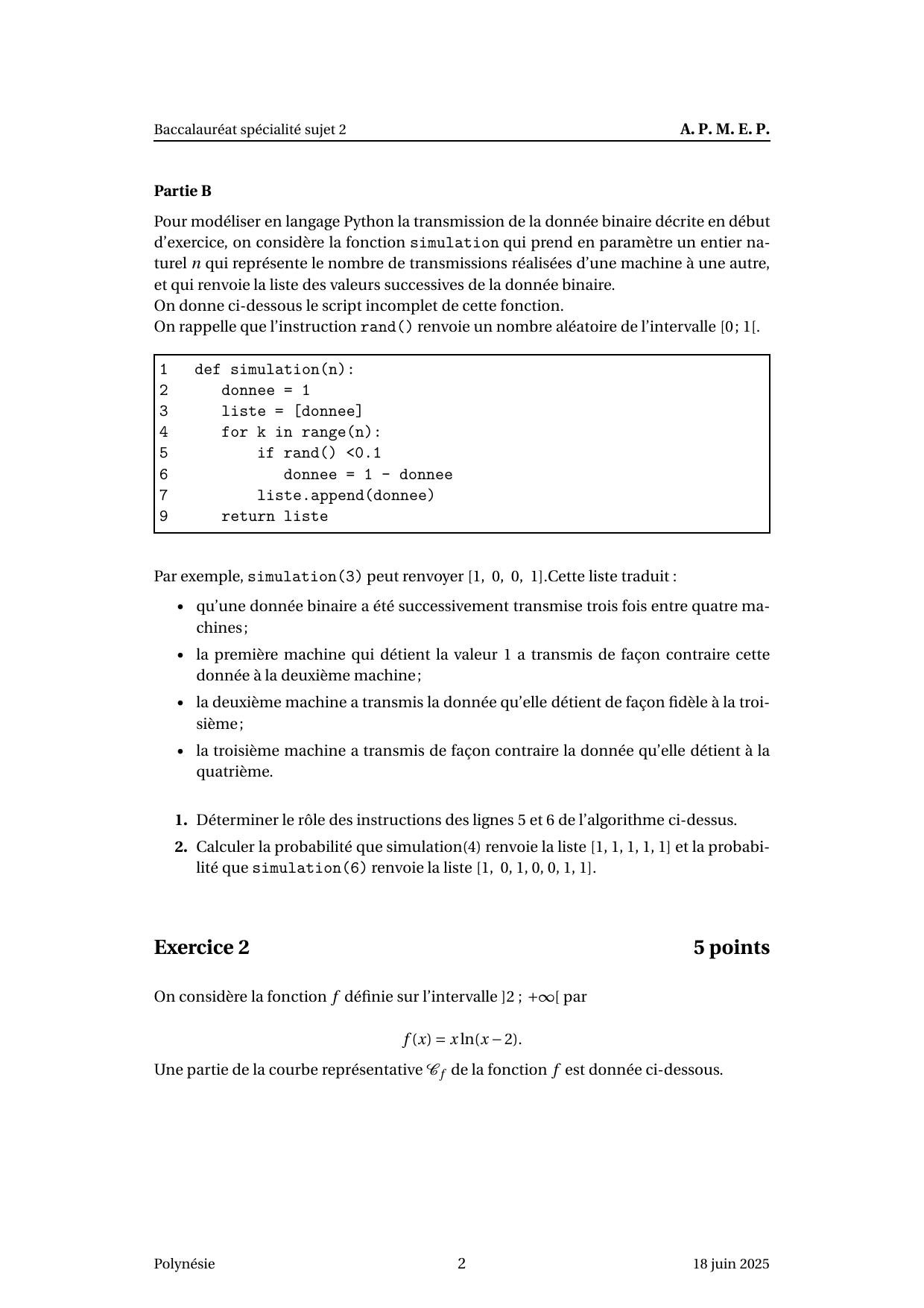 Sujet officiel Polynesie 18 juin 2025 - page 2
