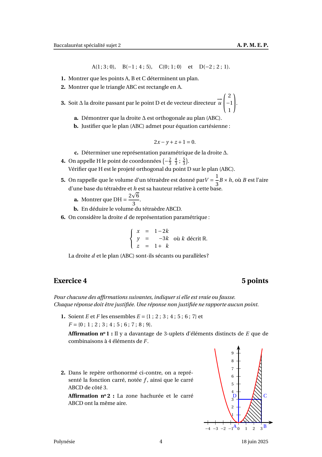 Sujet officiel Polynesie 18 juin 2025 - page 4