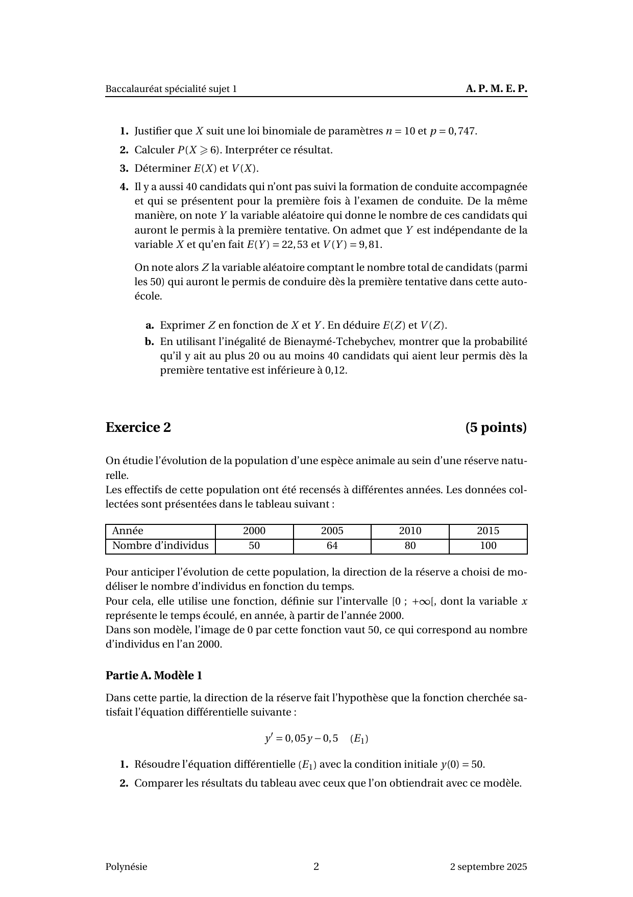 Sujet officiel Polynesie 2 sept 2025 - page 2
